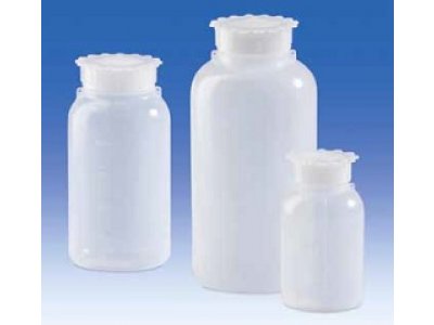 Wide-mouth bottle, PE-LD, with screw connector and eye for lead-sealing, 2000 ml