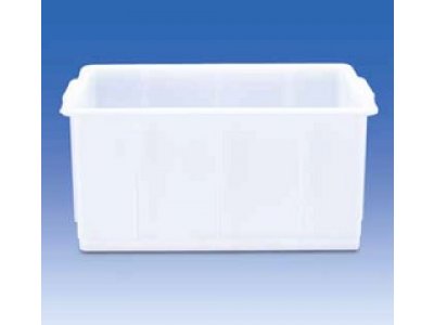 Carrying and storage tray, PE-HD, stackable, 72 l