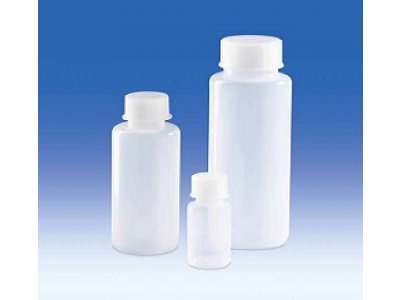 Wide-mouth bottle, PE-LD, with screw cap, PP, tall shoulder, 100 ml