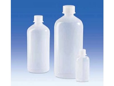 Narrow-mouth bottle, PE-LD, with screw cap, PP, tall shoulder, 1000 ml