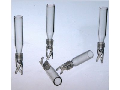 250ul带有聚合物支脚的去活玻璃内插管、适用于广口样品瓶