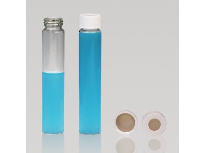 60ml存储瓶含盖垫 螺旋口样品瓶 透明玻璃化工采样分析瓶
