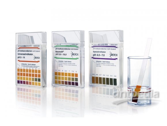 氰化物测试条 Method: colorimetric with test strips and reagents 1 - 3 - 10 - 30 mg/l CN⁻ Merckoquant®
