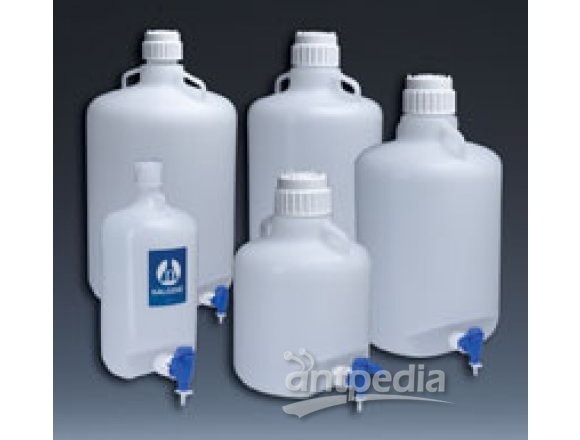 细口大瓶(带放水口),低密度聚乙烯,聚丙烯放水口和螺旋盖