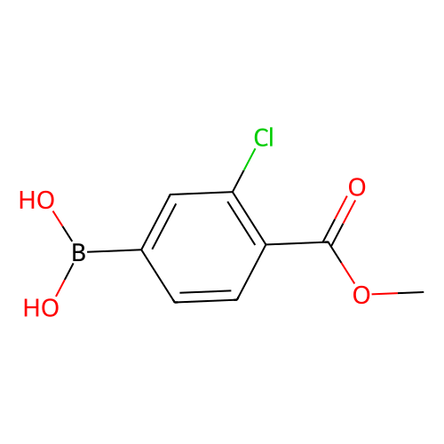 3-氯-4-(<em>甲</em><em>氧基</em><em>羰基</em>)<em>苯</em><em>硼酸</em> (含不同量的酸酐)，603122-82-3，98%