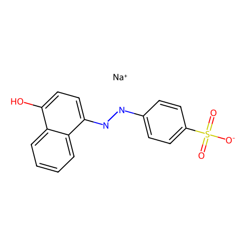 α-萘酚橙，523-44-4，<em>指示剂</em>(<em>pH</em> 7.6-8.9)