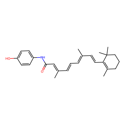 全反式-N-(4-羟苯基)<em>维甲酸</em>，65646-68-6，10mM in DMSO