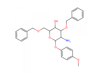 4-甲氧苯基-2-氨基-3,6-二-O-苄基-2-脱氧-β-D-吡喃葡萄糖苷，1272755-07-3，≥95%