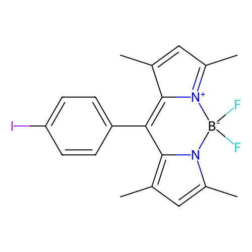 [1-[(<em>3</em>,5-二<em>甲基</em>-1H-吡咯-2-基)(<em>3</em>,5-二<em>甲基</em>-2H-吡咯-2-<em>亚基</em>)<em>甲基</em>]-4-碘苯](二氟硼烷)，250734-47-5，98%