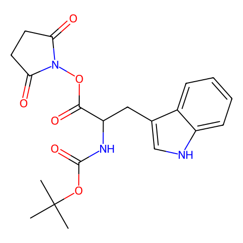 Nα-(叔丁氧羰基)-<em>L</em>-<em>色氨酸</em> N-琥珀酰亚胺酯，3392-11-8，98%	