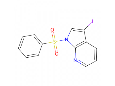 1-苯磺酰基-3-碘-1H-吡咯并[2,3-b]吡啶，887115-53-9，95%