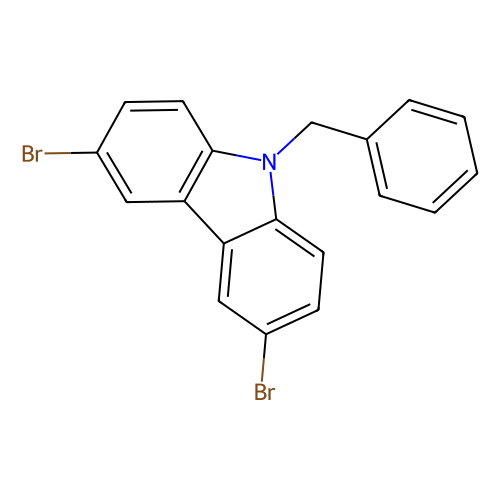 9-苯甲基-3,6-二<em>溴</em><em>咔唑</em>，118599-27-2，98%