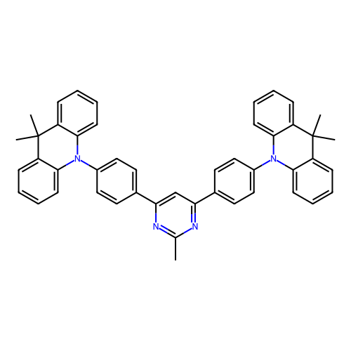 2-甲基-4,6-双[4-(<em>9</em>,9-二甲基-<em>9</em>,10-二氢<em>吖啶</em>)苯基]嘧啶，1870041-76-1，98%，Sublimed