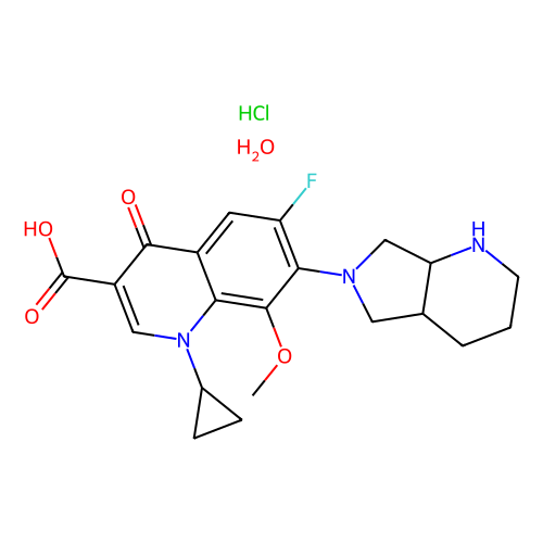 莫西沙星盐酸盐一水合物，192927-63-2，>98.0%(HPLC)(T