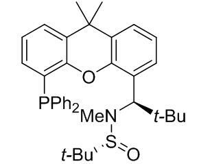 [S(R)]-N-[(R)-[<em>2</em>-(1-叔<em>丁基</em>甲基)][5-(二苯基膦)-9,9-二甲基-9H-氧杂<em>蒽</em>]甲基]-N-甲基-<em>2</em>-叔<em>丁基</em>亚磺酰胺，≥95%