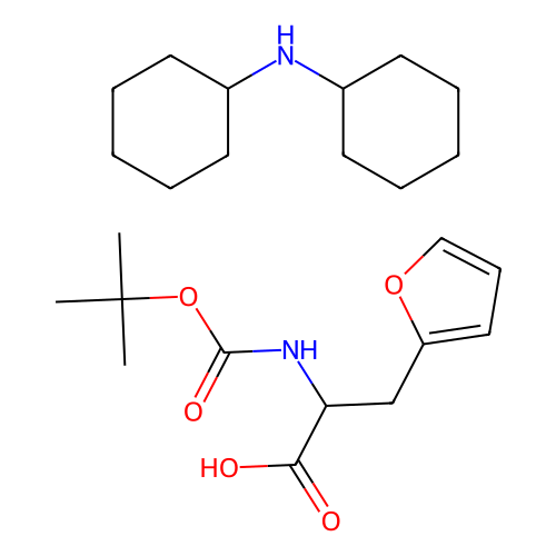 Boc-β-(<em>2</em>-呋喃基)-丙氨酸-OH<em>二环己基</em><em>铵盐</em>，331730-08-6，98%