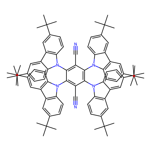 2,<em>3,5</em>,6-四(<em>3</em>,6-<em>二叔</em><em>丁基</em>-9-咔唑基)-对苯二腈，2153433-46-4，96%