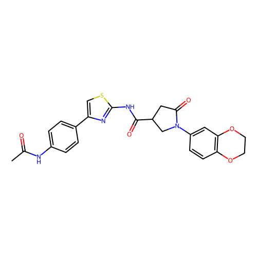N-(4-(4-Acetamidophenyl)thiazol-2-yl)-1-(2,3-dihydrobenzo[b][1,4]<em>dioxin</em>-6-yl)-5-oxopyrrolidine-3-carboxamide，790237-66-0，96%