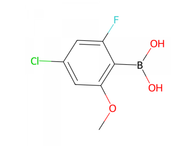(4-氯-2-氟-6-甲氧基苯基)硼酸（含不等量酸酐），1628684-10-5，97%