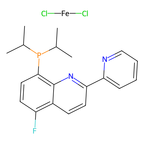 二氯[8-(二<em>异</em><em>丙基</em><em>膦</em>基)-5-氟-2-(2-吡啶基)喹啉]铁(II)，2247605-87-2，98%