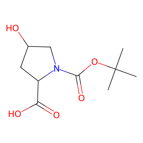 <em>N</em>-BOC-反式-4-羟基-<em>D</em>-<em>脯氨酸</em>，147266-92-0，≥99%