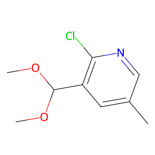 2-氯-3-(二<em>甲</em><em>氧基</em><em>甲基</em>)-<em>5</em>-<em>甲基</em>吡啶，1203499-69-7，95%