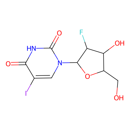 1-(2-脱氧-2-氟-β-D-阿拉伯呋喃基)-<em>5</em>-<em>碘尿嘧啶</em>，69123-98-4，98%