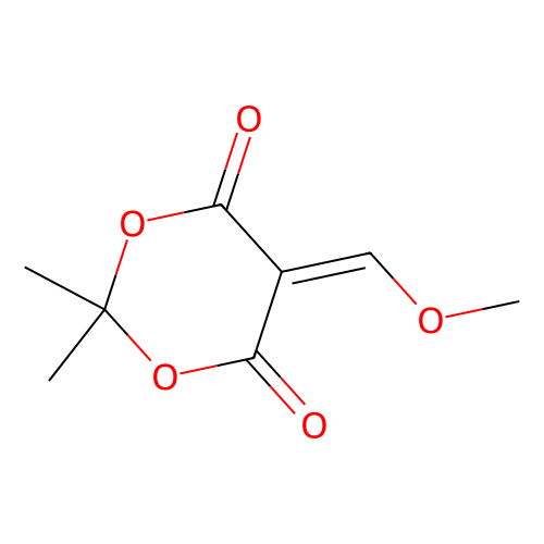 5-(甲氧基甲烯基)-2,2-二甲基-1,3-二氧己环-4,6-二酮，15568-85-1，97