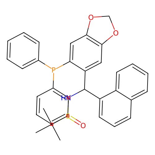 [S(<em>R</em>)]-N-[(<em>R</em>)-[6-(二苯基膦)苯并[d][1,3]-二氧戊环-5<em>基</em>]-1-<em>萘</em><em>基</em>甲基]-2-叔丁基亚磺酰胺，2565792-59-6，≥95%