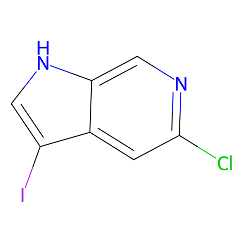 5-氯-<em>3</em>-碘-1H-<em>吡咯</em><em>并</em>[<em>2,3-c</em>]<em>吡啶</em>，1190310-51-0，97%
