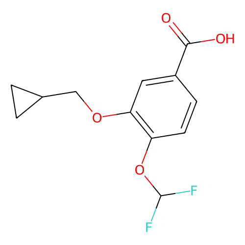 3-环丙甲氧基-4-二<em>氟</em>甲氧基苯甲酸，<em>162401-62</em>-9，98%
