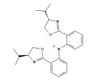 双[<em>2</em>-((4S)-4,5-二氢-4-<em>异</em>丙基<em>恶</em><em>唑</em>-<em>2</em>-基)<em>苯基</em>]胺，485394-20-5，97%