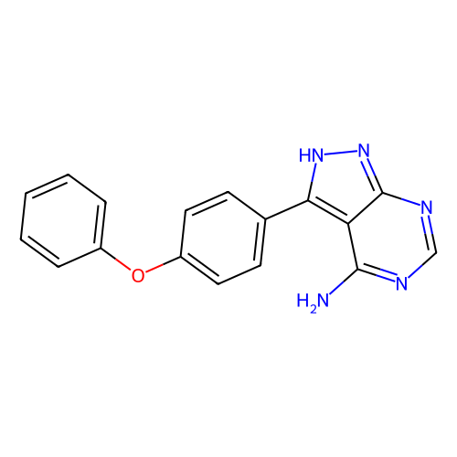 <em>3</em>-(<em>4</em>-苯氧基苯基)-<em>1</em>H-吡唑并[<em>3,4-d</em>]嘧啶-<em>4</em>-胺，330786-24-8，98%