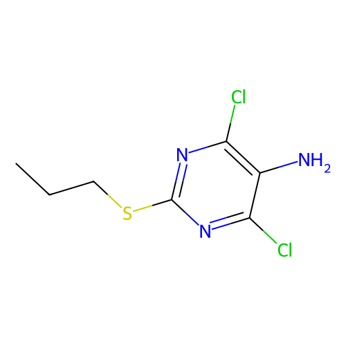 5-氨基-4,6-二氯-<em>2</em>-(<em>丙基</em><em>硫</em><em>代</em>)嘧啶，145783-15-9，≥98%