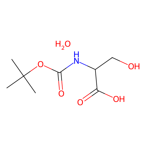 N-叔丁氧基羰基-<em>L</em>-<em>丝氨酸</em> 水合物，204191-40-2，98%