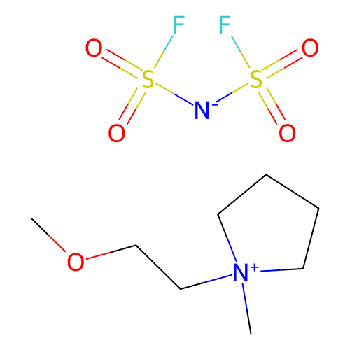 1-(2-甲<em>氧</em><em>乙基</em>)-1-甲基吡咯烷<em>鎓</em>双(<em>氟</em>磺酰基)亚胺，1235234-47-5，97%