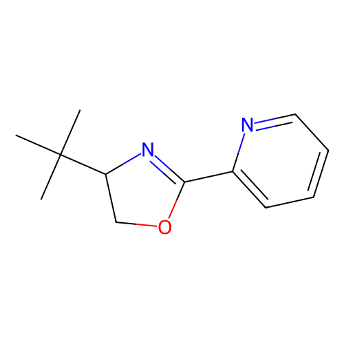 2-[（<em>4R</em>）-4-叔丁基-4,5-二氢-2-恶唑基]吡啶，242482-28-6，95%