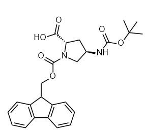 (<em>2</em>S,4R)-Fmoc-4-叔丁氧羰基氨基<em>吡咯</em>烷-<em>2</em>-<em>甲酸</em>，273222-06-3，97%
