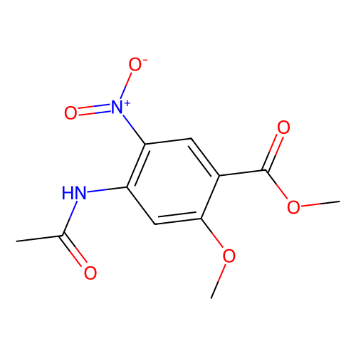 4-乙酰胺基-2-<em>甲</em>氧基-5-<em>硝基</em>苯甲酸<em>甲</em><em>酯</em>，4093-<em>41</em>-8，98%