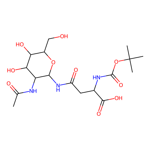 <em>N</em>ω-(2-乙酰氨基-2-脱氧-β-D-吡喃葡萄糖酰基)-<em>N</em>α-(叔丁氧羰基)-<em>L</em>-<em>天冬酰胺</em>，137255-40-<em>4</em>，>96.0%(HPLC)