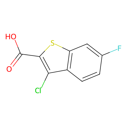 3-氯-6-氟苯并[b]<em>噻吩</em>-<em>2</em>-<em>羧酸</em>，34576-92-6，97%