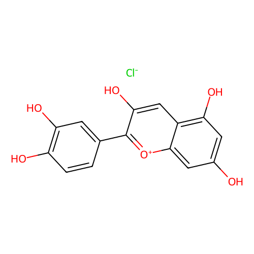 氯化矢车菊素，528-<em>58-5</em>，≥95% (HPLC)