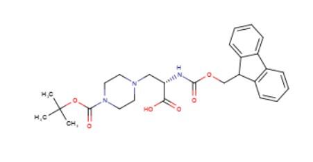 (S)-<em>3</em>-(<em>4</em>-Boc-<em>哌嗪</em>-<em>1</em>-<em>基</em>)-2-(Fmoc-氨基)<em>丙酸</em>，313052-20-9，98%