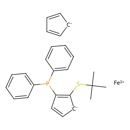 （Rp）-2-（叔丁<em>硫</em><em>基</em>）-1-（<em>二</em>苯基膦<em>基</em>）<em>二</em>茂铁，503859-61-8，97%