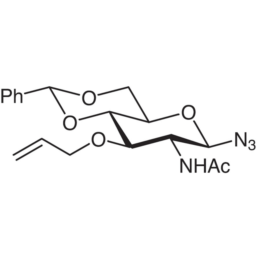 2-乙酰氨基-3-O-烯丙基-4,6-O-苯亚甲基-2-脱氧-β-D-吡喃葡萄糖酰基叠氮化物，98