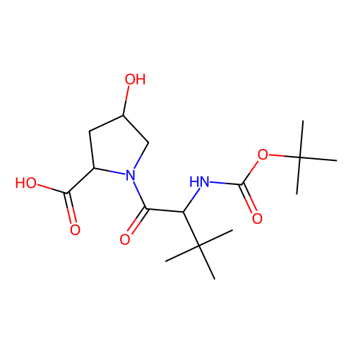 (2S,<em>4R</em>)-<em>1</em>-((S)-2-((叔丁氧羰基)氨基)-<em>3</em>,3-<em>二</em>甲基丁酰基)-<em>4</em>-羟基<em>吡咯烷</em>-2-羧酸，630421-46-4，95%