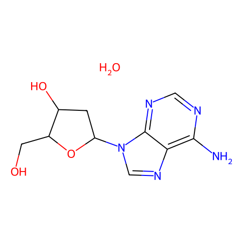 2'-<em>脱氧腺苷</em>一水合物，16373-93-6，10mM in DMSO