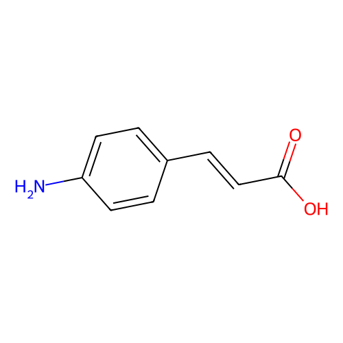 4-胺<em>桂皮</em>酸，2393-18-2，>97.0%（tatal of isomers)