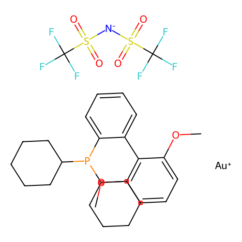 双（三氟甲磺<em>酰</em>基）<em>酰</em>亚胺（2-<em>二环己</em>基膦基-2''，6''-<em>二</em>甲氧基-1,1''-联苯）金（I），1121960-90-4，98%