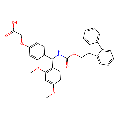 4-[(2,4-<em>二甲</em>氧基<em>苯基</em>)[(<em>9</em>H-<em>芴</em>-<em>9</em>-基<em>甲</em>氧基)羰 基氨基]甲基]苯氧基乙酸，126828-35-1，>98.0%(HPLC)(T)